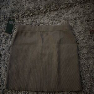 Beige Corduroy Skirt